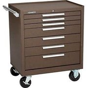 Kennedy K2000 Series Roller Cabinet, 7 Drawer, Brown, 29 in W x 20 in D x 35 in H 297XB